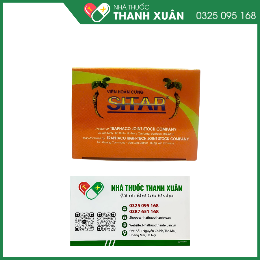 Viên hoàn cứng Sitar điều trị trĩ nội, trĩ ngoại